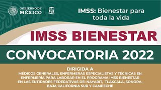 Vacantes en IMSS BIENESTAR convocatoria Nacional Médicos generales enfermeras especialistas y téc [upl. by Buff79]