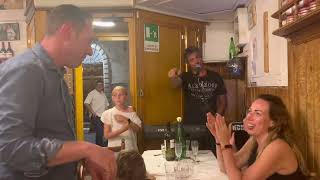 Video Vlog 8 Agosto 2022 Compleanno da Cencio La Parolaccia Roma  Trastevere [upl. by Haldeman]