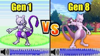 Pokémon Cry Comparison  Red amp Blue VS Sword amp Shield Gen 1 VS Gen 8 [upl. by Duff]