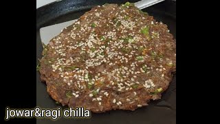 jowarragi chilla 5 minutes లో ready healthy and tasty జొన్న రాగి పిండి తో కమ్మని recipe [upl. by Grantham859]