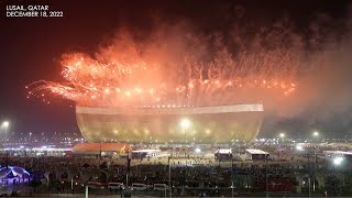 WATCH Fireworks at Lusail Stadium as Argentina win World Cup [upl. by Kozloski]