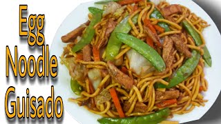 Egg Noodle Guisado  Lutong Bahay  Panlasang Pinoy [upl. by Drusie]