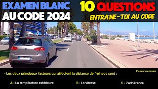 Test du code de la route 2024  10 Questions Express à lExamen blanc [upl. by Niad932]