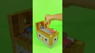 Minecraft Village  Magnetic Paper Blocks Day 3 [upl. by Aryek347]