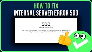 FIXED 500 INTERNAL SERVER ERROR  How to Fix 500 Internal Server Error [upl. by Verne]