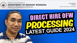 DIRECT HIRE OFW POEA REQUIREMENTS  PHASE 1 PHASE 2 DMW PROCESS 2024 [upl. by Arsuy]