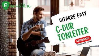 Gitarre lernen Anfänger  CDur Tonleiter einfach spielen  Online Gitarrenkurs emusikaacademycom [upl. by Stanwin362]