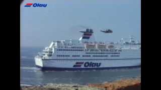 Olau Britannia1 leaving Vlissingen for the last time May1990 [upl. by Ainosal377]