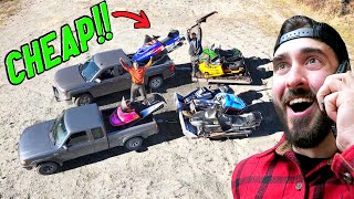 Buying EVERY Used Snowmobile We Find in 24 Hours  FOR CHEAP [upl. by Turne]