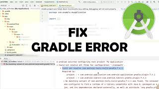 Gradle Sync Error In Android Studio  How to FIX [upl. by Sibelle]