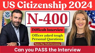 Practice US Citizenship Interview Questions amp Answers 2024  N400 Naturalization Interview Practice [upl. by Retxab543]