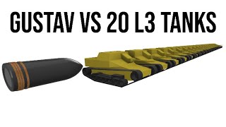 800mm Gustav VS 20 L333 Tanks Simulation [upl. by Pliner]