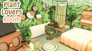 PLANT LOVERS Bedroom 🪴  Sims 4 Speed Build [upl. by Acirderf564]