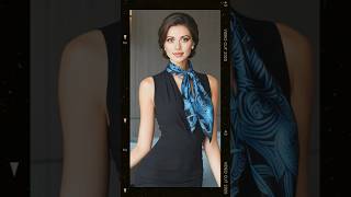 Silk scarves style by La Ferani classicstyle model classicwear silkscarf style [upl. by Galanti414]