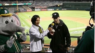 Interviewed on the Jumbotron at the Oakland Coliseum [upl. by Hurty]