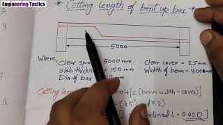 Bent up bar in slab  Cutting length of Bent up Bar  Engineering Tactics [upl. by Sykleb]