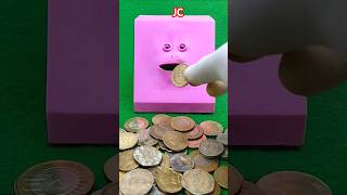 Pink colour piggy face bank unboxing amp asmar vairal shorts coin eating JC1665jamirul shorts [upl. by Kinghorn]