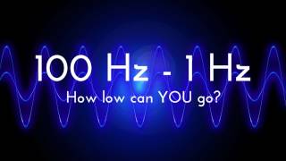 Bass Test  How low can YOU go  100 Hz  1 Hz frequency sweep [upl. by Pyszka151]