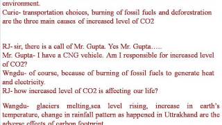 MAPS CARBON FOOTPRINT RADIO SHOW SCRIPT CLASS 9 A [upl. by Palladin]