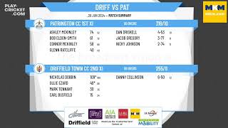 Driffield Town CC 2nd XI v Patrington CC 1st XI [upl. by Divine]