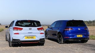 Hot Hatch Head2Head 5 Golf R vs i30N Performance [upl. by Marzi317]