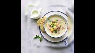 Salmon Chowder with Fresh Corn and Bacon Recipe by Mangia [upl. by Kaila654]