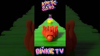 Jumping Bowling Ball vs Kinetic Sand Bowling Pins 😄🎳🌈 kineticsandplay [upl. by Llerrot]