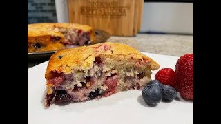 Mixed Berry Limoncello Ricotta Cake [upl. by Erodisi]