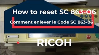 Ricoh Enlever le code dquotErreur SC86306 [upl. by Tove]