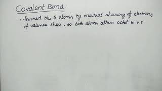 Covalent bond explanation in telugu తెలుగులో [upl. by Miof Mela]