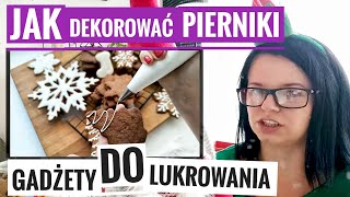 Jak dekorować pierniki lukrem Lukier do pierników Dekorowanie pierników royal icing cookies [upl. by Ellehcear727]