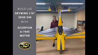 40 Giant Scale goes ELECTRIC  116quot Skywing Edge  Scorpion A7445 150cc176cc class  Build Log [upl. by Urissa]