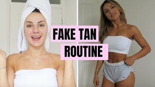 MY FAKE TAN ROUTINE  Literally The Best Tan Ever [upl. by Nade]