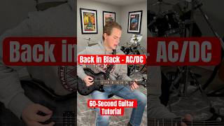 Back in Black  ACDC  60Second Guitar Tutorial guitar guitartutorial tutorial guitarlesson [upl. by Asiulairam412]