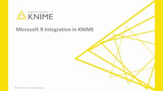 Microsoft R Integration in KNIME [upl. by Kir]