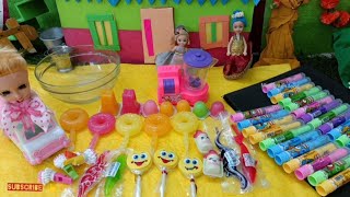 mini green food jelly jolly play  mini green food kalai malar barbie Kavitha barbie story [upl. by Ribal159]