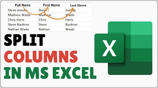 How to Split Columns in Excel  Separate Names in Excel [upl. by Hosbein]