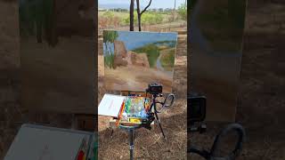 Dipinto ad olio creato en plein air outdoorpainting oilpainting pleinair art dipingere [upl. by Eico]