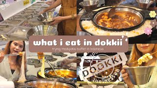 What I Eat in Dookki  Mukbang Tteokpokki Samyang Sepuasnya Cheesy ring  Indonesia [upl. by Ahsinrats]