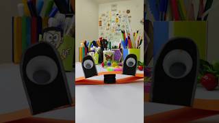 cute frog 🐸 using paper sheet and bottle capkids activity craft video amazingcraft diy shorts [upl. by Eninotna]