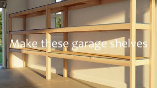 Simple Shelf Huge Difference Wood DIY Garage Shelf Plan [upl. by Georges]