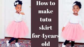 HOW TO MAKE TUTU SKIRT FOR 4YEARS OLD howtomaketutuskirtfor3yearsold [upl. by Sonitnatsok606]