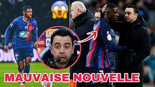 XAVI valide lacceuil que réservera les fans du Barça a OUSMANE DEMBÉLÉ  WALKER de retour le laté [upl. by Ailin]