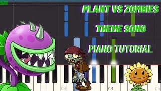 Plant Vs Zombies  Loonboon Synthesia Piano Tutorial With Sheet Music [upl. by Redmund854]