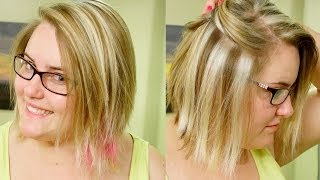 How to Slice Highlights Chunky Blond Weave Tutorial [upl. by Wade329]