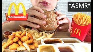 ASMR MCDONALDS CRISPY McNUGGETS BIG MAC FRIES SASASMR  Eating Show 먹방  Eating Sounds [upl. by Elman328]