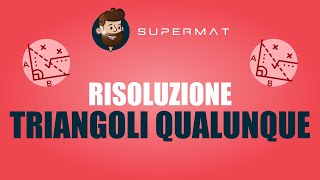 Trigonometria  Risoluzione dei Triangoli Qualunque Esercizi Svolti [upl. by Fang]