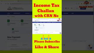 Income Tax Challan Created with CRN No [upl. by Hploda]