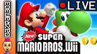 NEW SUPER MARIO BROS Wii  Playthrough 5 Live Stream [upl. by Odnala631]