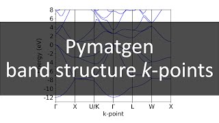 Pymatgen으로 band structure 계산 위한 kpoint 얻기 [upl. by Janenna59]